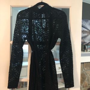 Jessica Simpson Mock Neck Lace Maternity Top